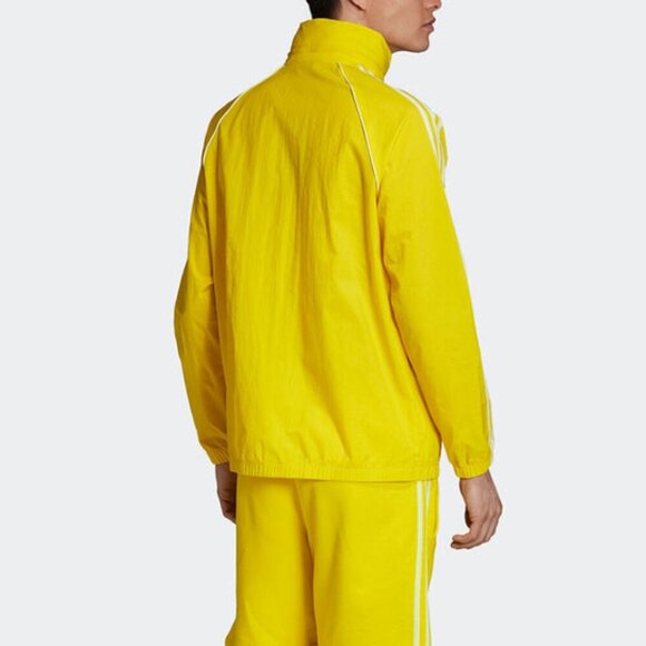 ADIDAS ORIGINALS Windbreaker Jacket Neon Yellow, Size L - Picture 3 of 16